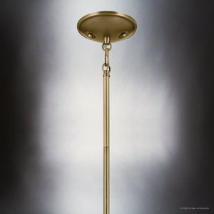 Urban Ambiance - Chandelier - UKC20189 New Traditional Indoor Chandelier, 15.25''H x 17.5''W x 17.5''Dep, Natural Brass Finish, Corvelle Collection - 