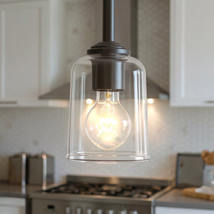 Urban Ambiance - Pendant - UKC20194 New Traditional Indoor Pendant, 11.25''H x 4.5''W x 4.5''Dep, Olde Bronze Finish, Corvelle Collection - 