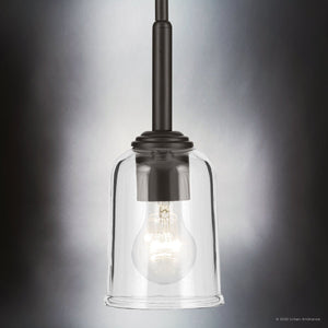 Urban Ambiance - Pendant - UKC20194 New Traditional Indoor Pendant, 11.25''H x 4.5''W x 4.5''Dep, Olde Bronze Finish, Corvelle Collection - 