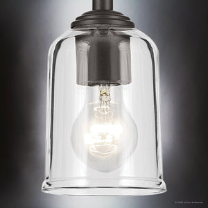 Urban Ambiance - Pendant - UKC20194 New Traditional Indoor Pendant, 11.25''H x 4.5''W x 4.5''Dep, Olde Bronze Finish, Corvelle Collection - 