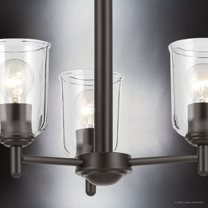 Urban Ambiance - Chandelier - UKC20197 New Traditional Indoor Chandelier, 15.25''H x 17.5''W x 17.5''Dep, Olde Bronze Finish, Corvelle Collection - 