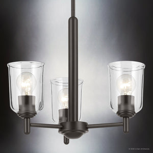 Urban Ambiance - Chandelier - UKC20197 New Traditional Indoor Chandelier, 15.25''H x 17.5''W x 17.5''Dep, Olde Bronze Finish, Corvelle Collection - 