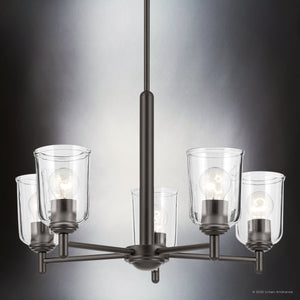 Urban Ambiance - Chandelier - UKC20200 New Traditional Indoor Chandelier, 15.25''H x 23.75''W x 23.75''Dep, Olde Bronze Finish, Corvelle Collection - 
