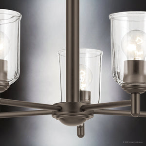 Urban Ambiance - Chandelier - UKC20200 New Traditional Indoor Chandelier, 15.25''H x 23.75''W x 23.75''Dep, Olde Bronze Finish, Corvelle Collection - 