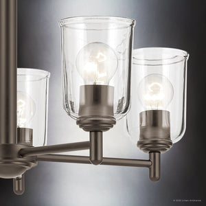 Urban Ambiance - Chandelier - UKC20200 New Traditional Indoor Chandelier, 15.25''H x 23.75''W x 23.75''Dep, Olde Bronze Finish, Corvelle Collection - 