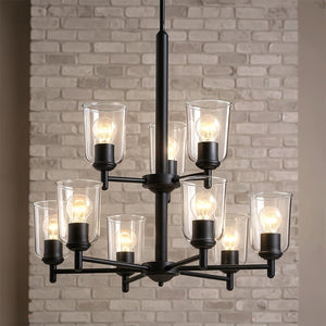 Urban Ambiance - Chandelier - UKC20201 New Traditional Indoor Chandelier, 26.5''H x 26.5''W x 26.5''Dep, Black Finish, Corvelle Collection - 
