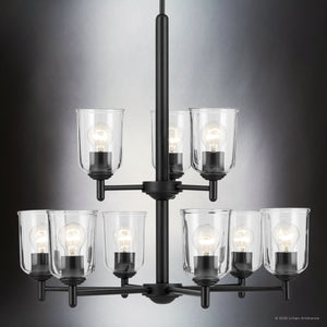 Urban Ambiance - Chandelier - UKC20201 New Traditional Indoor Chandelier, 26.5''H x 26.5''W x 26.5''Dep, Black Finish, Corvelle Collection - 