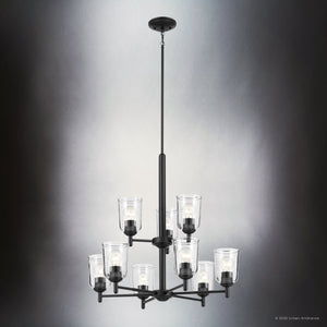 Urban Ambiance - Chandelier - UKC20201 New Traditional Indoor Chandelier, 26.5''H x 26.5''W x 26.5''Dep, Black Finish, Corvelle Collection - 