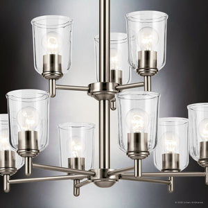 Urban Ambiance - Chandelier - UKC20202 New Traditional Indoor Chandelier, 26.5''H x 26.5''W x 26.5''Dep, Brushed Nickel Finish, Corvelle Collection - 