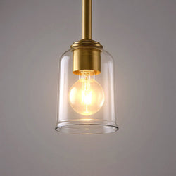 Urban Ambiance - Pendant - UKC20207 New Traditional Indoor Pendant, 11.25''H x 4.5''W x 4.5''Dep, Natural Brass Finish, Corvelle Collection - 