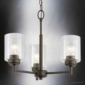 Urban Ambiance - Chandelier - UKC20211 New Traditional Indoor Chandelier, 15.5''H x 18''W x 18''Dep, Olde Bronze Finish, Ravencourt Collection - 