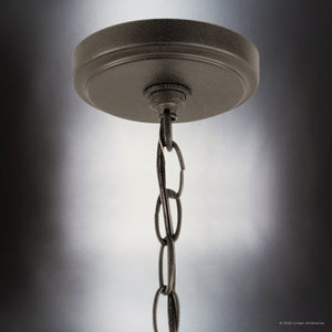 Urban Ambiance - Chandelier - UKC20211 New Traditional Indoor Chandelier, 15.5''H x 18''W x 18''Dep, Olde Bronze Finish, Ravencourt Collection - 