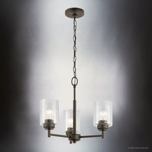 Urban Ambiance - Chandelier - UKC20211 New Traditional Indoor Chandelier, 15.5''H x 18''W x 18''Dep, Olde Bronze Finish, Ravencourt Collection - 