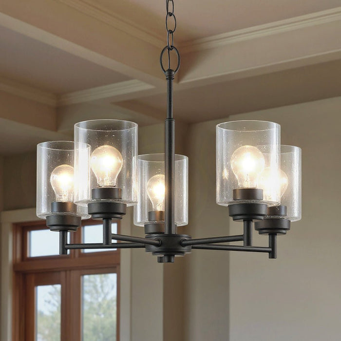 UKC20213 New Traditional Indoor Chandelier, 16.1''H x 19.75''W x 19.75''Dep, Olde Bronze Finish, Ravencourt Collection