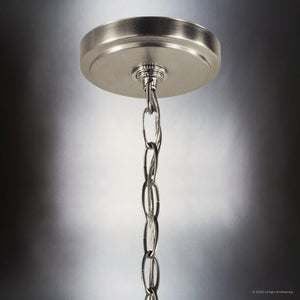 Urban Ambiance - Chandelier - UKC20214 New Traditional Indoor Chandelier, 27''H x 27''W x 27''Dep, Brushed Nickel Finish, Ravencourt Collection - 