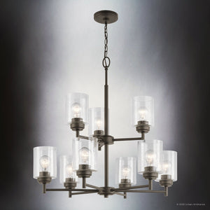 Urban Ambiance - Chandelier - UKC20215 New Traditional Indoor Chandelier, 27''H x 27''W x 27''Dep, Olde Bronze Finish, Ravencourt Collection - 