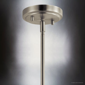 Urban Ambiance - Pendant - UKC20216 New Traditional Indoor Pendant, 7.5''H x 4.25''W x 4.25''Dep, Brushed Nickel Finish, Ravencourt Collection - 