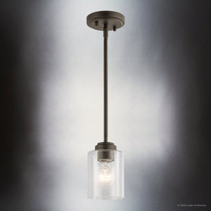 Urban Ambiance - Pendant - UKC20217 New Traditional Indoor Pendant, 7.5''H x 4.25''W x 4.25''Dep, Olde Bronze Finish, Ravencourt Collection - 