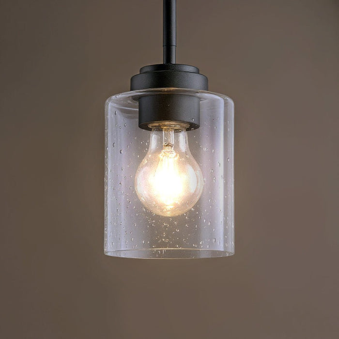 UKC20217 New Traditional Indoor Pendant, 7.5''H x 4.25''W x 4.25''Dep, Olde Bronze Finish, Ravencourt Collection