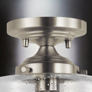 Urban Ambiance - Ceiling Light - UKC20218 New Traditional Indoor Ceiling Light, 10.62''H x 8.5''W x 8.5''Dep, Brushed Nickel Finish, Ravencourt Collection - 