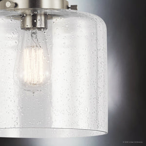 Urban Ambiance - Ceiling Light - UKC20218 New Traditional Indoor Ceiling Light, 10.62''H x 8.5''W x 8.5''Dep, Brushed Nickel Finish, Ravencourt Collection - 