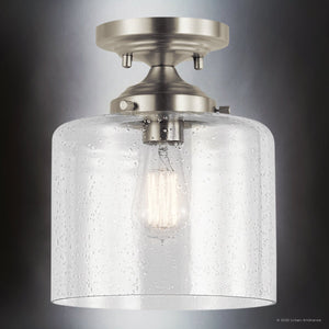 Urban Ambiance - Ceiling Light - UKC20218 New Traditional Indoor Ceiling Light, 10.62''H x 8.5''W x 8.5''Dep, Brushed Nickel Finish, Ravencourt Collection - 