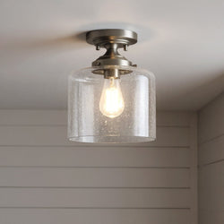 Urban Ambiance - Ceiling Light - UKC20218 New Traditional Indoor Ceiling Light, 10.62''H x 8.5''W x 8.5''Dep, Brushed Nickel Finish, Ravencourt Collection - 