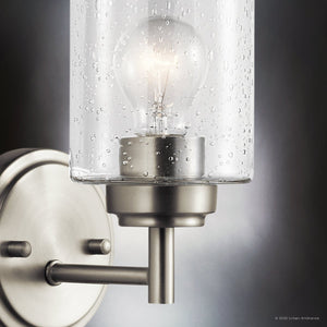 Urban Ambiance - Bath Light - UKC20220 New Traditional Indoor Bath Light, 9.25''H x 4.75''W x 6.5''Dep, Brushed Nickel Finish, Ravencourt Collection - 