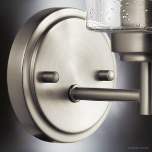 Urban Ambiance - Bath Light - UKC20220 New Traditional Indoor Bath Light, 9.25''H x 4.75''W x 6.5''Dep, Brushed Nickel Finish, Ravencourt Collection - 