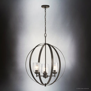 Urban Ambiance - Chandelier - UKC20223 New Traditional Indoor Chandelier, 31''H x 24.5''W x 24.5''Dep, Olde Bronze Finish, Ravencourt Collection - 