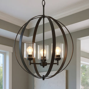 Urban Ambiance - Chandelier - UKC20223 New Traditional Indoor Chandelier, 31''H x 24.5''W x 24.5''Dep, Olde Bronze Finish, Ravencourt Collection - 
