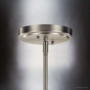 Urban Ambiance - Chandelier - UKC20224 New Traditional Indoor Chandelier, 14.57''H x 44.2''W x 19.9''Dep, Brushed Nickel Finish, Ravencourt Collection - 