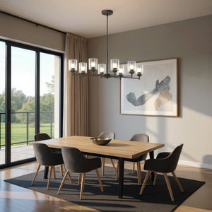 Urban Ambiance - Chandelier - UKC20225 New Traditional Indoor Chandelier, 14.57''H x 44.2''W x 19.9''Dep, Olde Bronze Finish, Ravencourt Collection - 