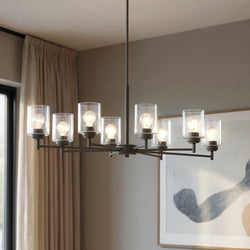 Urban Ambiance - Chandelier - UKC20225 New Traditional Indoor Chandelier, 14.57''H x 44.2''W x 19.9''Dep, Olde Bronze Finish, Ravencourt Collection - 