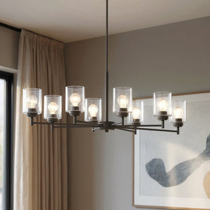 Urban Ambiance - Chandelier - UKC20225 New Traditional Indoor Chandelier, 14.57''H x 44.2''W x 19.9''Dep, Olde Bronze Finish, Ravencourt Collection - 