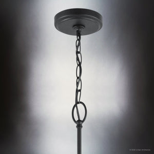 Urban Ambiance - Chandelier - UKC20228 New Traditional Indoor Chandelier, 27''H x 27''W x 27''Dep, Black Finish, Ravencourt Collection - 