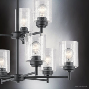 Urban Ambiance - Chandelier - UKC20228 New Traditional Indoor Chandelier, 27''H x 27''W x 27''Dep, Black Finish, Ravencourt Collection - 
