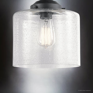 Urban Ambiance - Ceiling Light - UKC20230 New Traditional Indoor Ceiling Light, 10.62''H x 8.5''W x 8.5''Dep, Black Finish, Ravencourt Collection - 