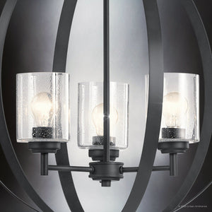 Urban Ambiance - Chandelier - UKC20231 New Traditional Indoor Chandelier, 31''H x 24.5''W x 24.5''Dep, Black Finish, Ravencourt Collection - 