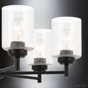Urban Ambiance - Bath Light - UKC20233 New Traditional Indoor Bath Light, 9.25''H x 4.75''W x 6.5''Dep, Black Finish, Ravencourt Collection - 