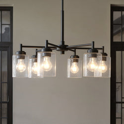 Urban Ambiance - Chandelier - UKC20234 New Traditional Indoor Chandelier, 16.5''H x 26''W x 26''Dep, Black Finish, Ravencourt Collection - 