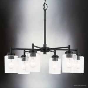 Urban Ambiance - Chandelier - UKC20234 New Traditional Indoor Chandelier, 16.5''H x 26''W x 26''Dep, Black Finish, Ravencourt Collection - 