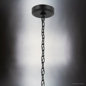 Urban Ambiance - Chandelier - UKC20234 New Traditional Indoor Chandelier, 16.5''H x 26''W x 26''Dep, Black Finish, Ravencourt Collection - 