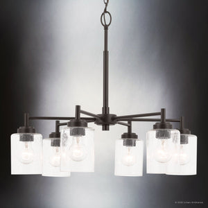 Urban Ambiance - Chandelier - UKC20236 New Traditional Indoor Chandelier, 16.5''H x 26''W x 26''Dep, Bronze Finish, Ravencourt Collection - 