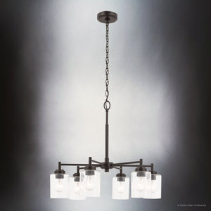 Urban Ambiance - Chandelier - UKC20236 New Traditional Indoor Chandelier, 16.5''H x 26''W x 26''Dep, Bronze Finish, Ravencourt Collection - 