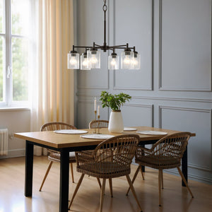 Urban Ambiance - Chandelier - UKC20236 New Traditional Indoor Chandelier, 16.5''H x 26''W x 26''Dep, Bronze Finish, Ravencourt Collection - 