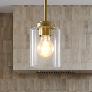 Urban Ambiance - Pendant - UKC20237 New Traditional Indoor Pendant, 7.25''H x 4.25''W x 4.25''Dep, Natural Brass Finish, Ravencourt Collection - 