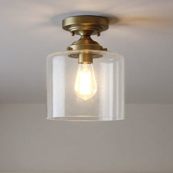 Urban Ambiance - Ceiling Light - UKC20238 New Traditional Indoor Ceiling Light, 10.75''H x 8.5''W x 8.5''Dep, Natural Brass Finish, Ravencourt Collection - 