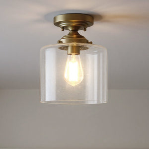 Urban Ambiance - Ceiling Light - UKC20238 New Traditional Indoor Ceiling Light, 10.75''H x 8.5''W x 8.5''Dep, Natural Brass Finish, Ravencourt Collection - 