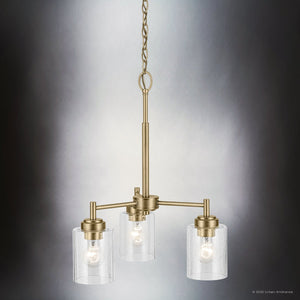 Urban Ambiance - Chandelier - UKC20239 New Traditional Indoor Chandelier, 15.5''H x 18''W x 18''Dep, Natural Brass Finish, Ravencourt Collection - 